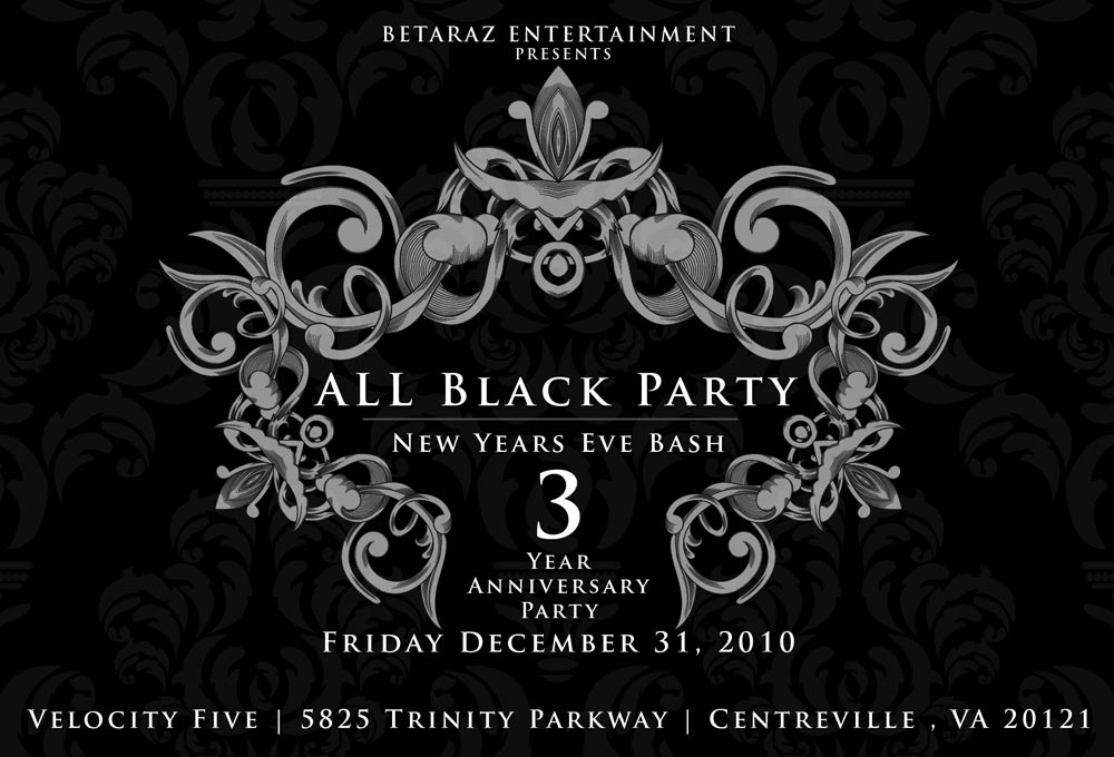 all black party event flyer hugo cubias